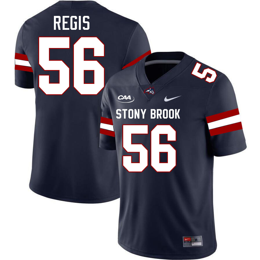 Stony Brook Seawolves #56 Sebastian Regis College Football Jerseys,Uniforms-Navy